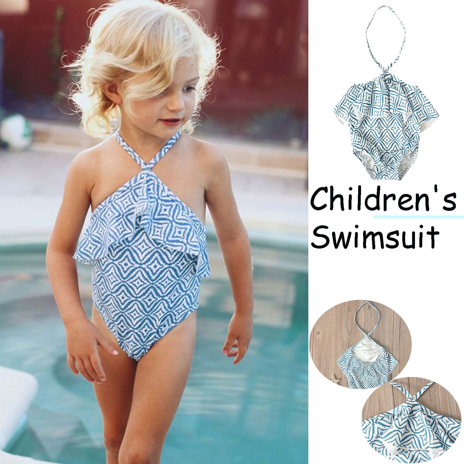 Herrnalise Baby Girl Bathing Suit Baby Girl Bathing Suit Toddler Kids Girls  Swimsuit Flowers One-piece Swimwear Summer Beach Baby Suit 