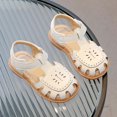 thumbnail image 1 of Realhomelove Baby Girl Sandals [Skin-Friendly Material] [Lightweight & Durable] Baby Sandals Baby Shoes Infant Toddler Girl Sandals Newborn Shoes Closed Toe Baby Shoes Size 2-9T, 1 of 6