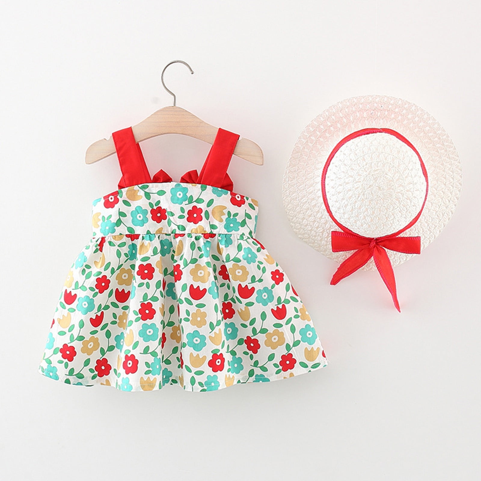 Petit Bebe Caroline Pink/Blue Liberty Floral Strap Sundress