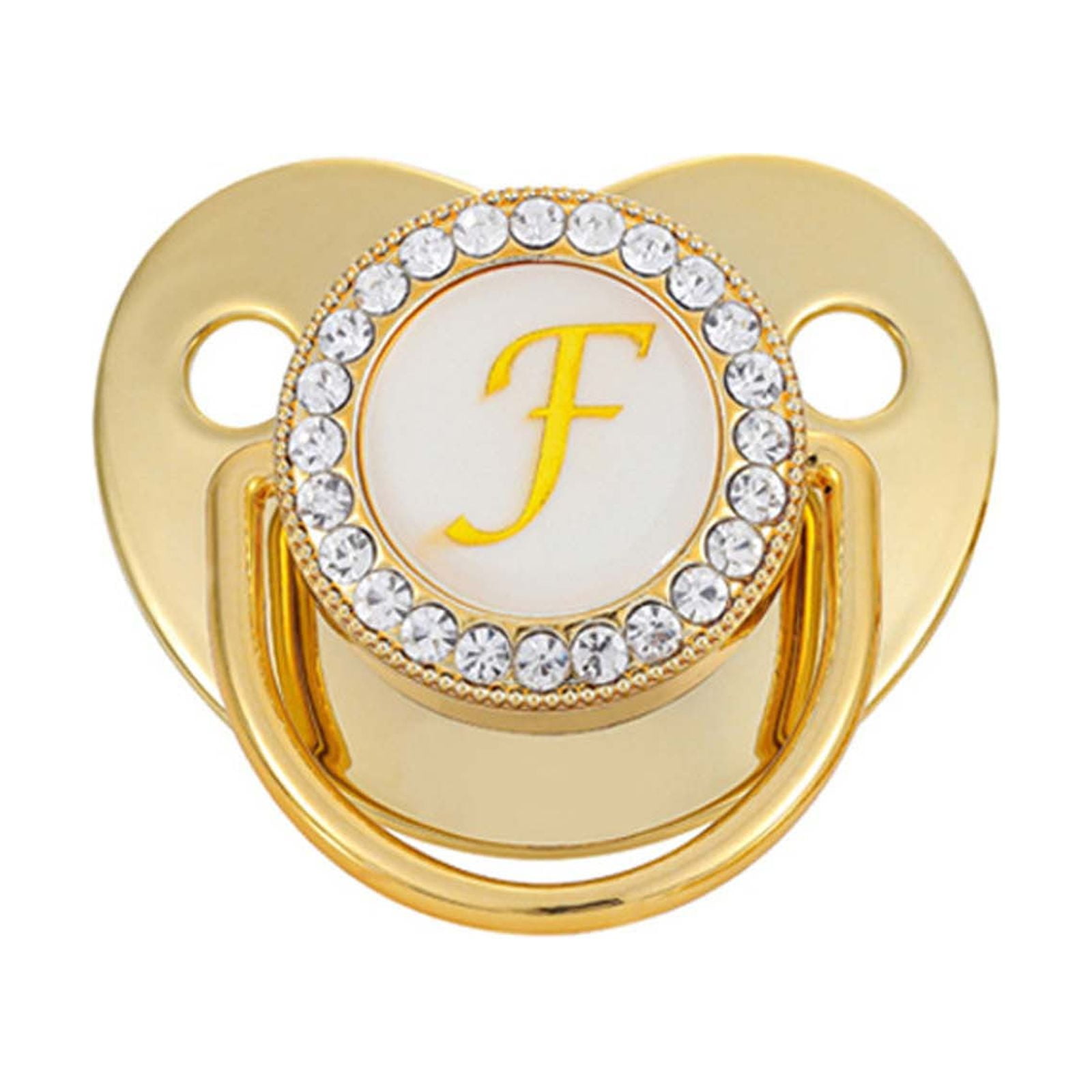 Herrnalise Baby Pacifier 26 Letter Name Initials Clip Silicone Baby