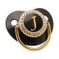 thumbnail image 1 of QISIWOLE Baby Pacifier 26 Letter Name Initials Silicone Baby Pacifier Black Shiny Newborn Pacifier clearance under $10, 1 of 5
