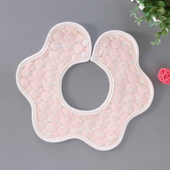 Herrnalise Baby Saliva Towel 360 ° Rotation Flower Waterproof Saliva Towel Bib Baby Eating Bag