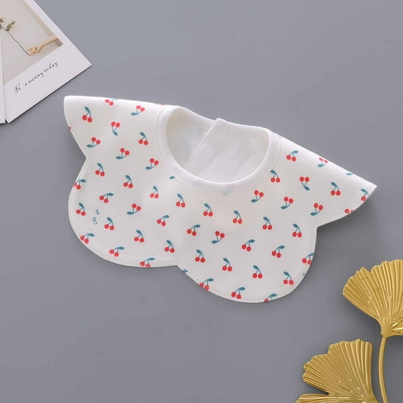 Herrnalise Baby Three-layer Thickened Rose Bib 360 ° Rotatable Waterproof And Dirt-proof Bib Baby Saliva Towel