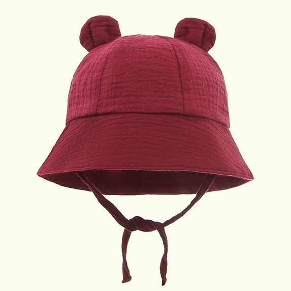 Realhomelove Baby Toddler Sun Bucket Hats Wide Brim Beach Hats Infants Girls Cap Sun Protection Summer Kid Hat 3-12 Months
