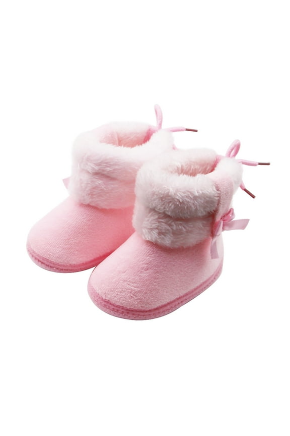 Baby Winter Warm Snow Boots Soft Sole Prewalker Non-Skid Boots For Infant Toddler Boys Girls