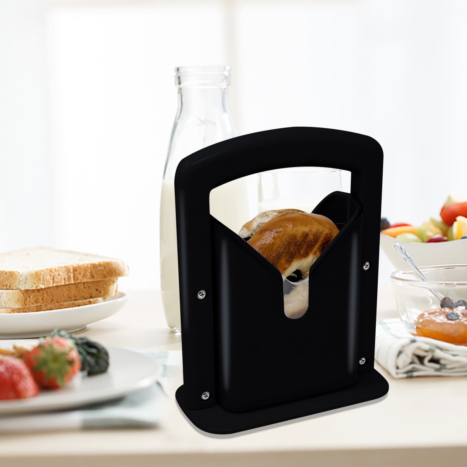 Herrnalise Bagel Cutter Slicer Premium Stainless Steel Bagel Slicer