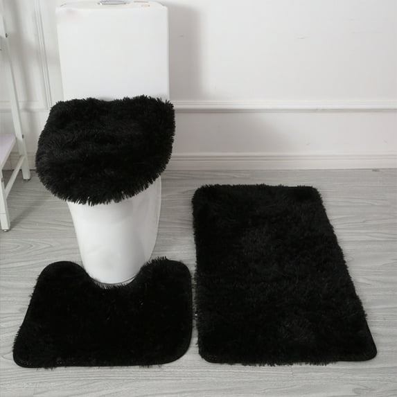 Herrnalise Bathroom Rugs Sets 3 Piece,Ultra Soft Non Slip Bath Rug and Absorbent Bath Mat,Plush Bath Mats for Bathroom,Tub,Shower,Solid Color Bathroom Toilet Floor Mat
