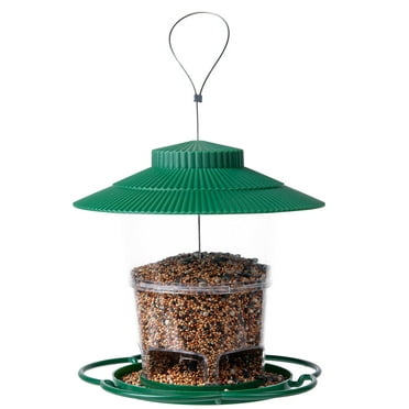Herrnalise Bird Feeder,Retractable Full Iron Large Wild Bird Feeder, SolidHeavyHanging Bird Feeder for Outside Garden Yard