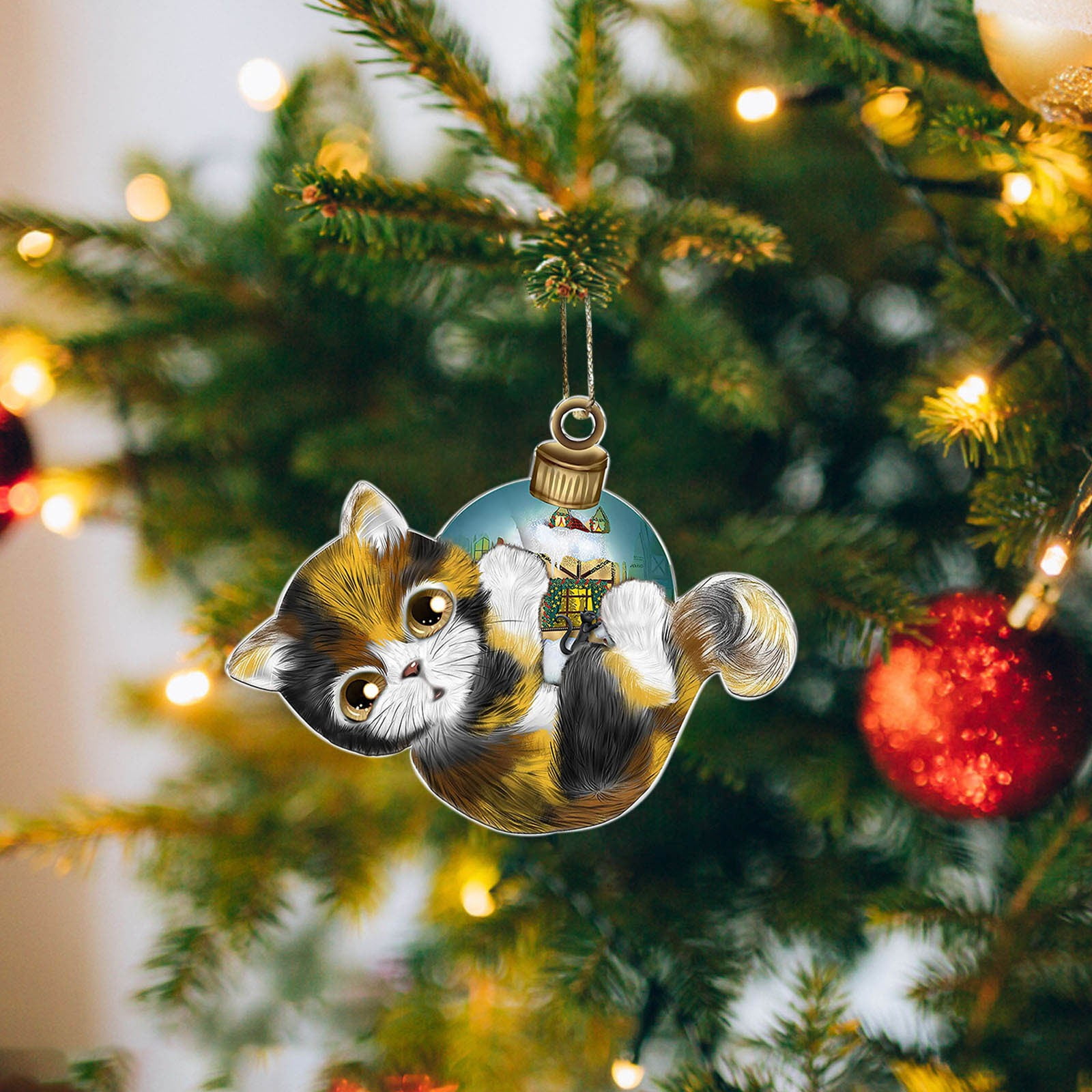 Herrnalise Black Cat Christmas Ornaments Black Cat Xmas Decor