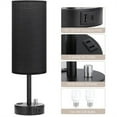 thumbnail image 1 of Gpaecead Black Table Lamps for Boy Set of 1-Fully Dimmable Bedroom Lamp with USB Charging Port,Bedside Lamps with USB Ports and Outlets, Night Lamps for Reading, Nursery, Study with Black Base, 1 of 7