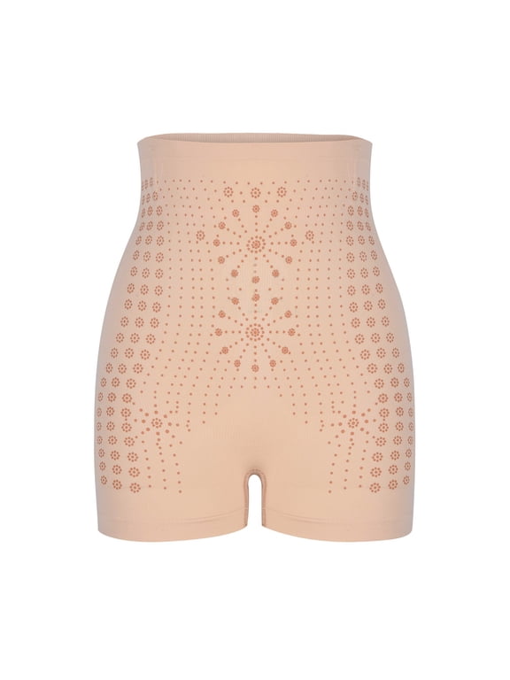 Holloyiver Body Shaper for Women Firm Tummy Compression Bodysuit with Butt Lifter 2Pcs Far Infrared Negative Oxyge GrapheneHoneycomb Shaping Briefs Breathable Beige