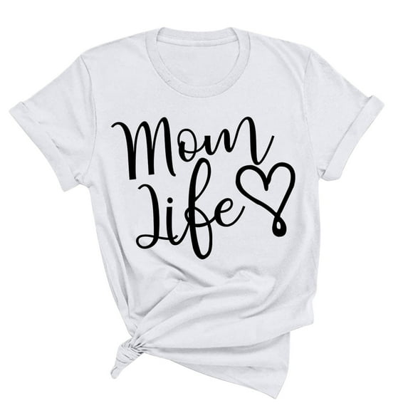 Herrnalise Boy's Mama Shirt, Life is Better With My Boys, Gift for Boy Mom, Mothers Day Shirt, Mom Birthday Gift, Mom Life Shirt White