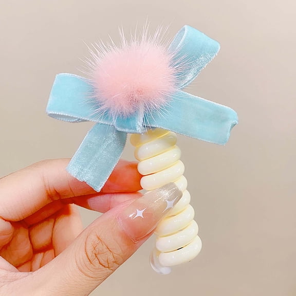 Herrnalise Braided Telephone Wire Hair Bands, 2024 New Phone Cord Straight Spiral Hair Ties, No Crease Elastic Coils, Multi Color Waterproof Spiral Phone Cord Hair Scrunchies Hair Coils