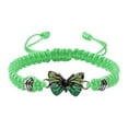 thumbnail image 1 of Holloyiver Butterfly Charm Bracelet - AdjustableHand Woven Bracelets, Inspirational Butterfly Bracelet for Teen Girls, Cute Butterfly Charm Bracelets Valentine's Day Mother's Day Gifts, 1 of 8