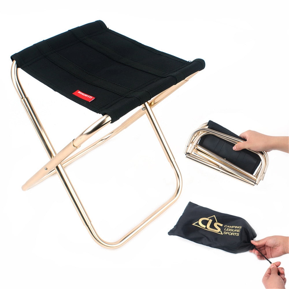 Herrnalise Camping Stool, Folding Small Chair Portable Camp Stool for Camping Fishing Hiking Gardening and Beach, Camping Seat