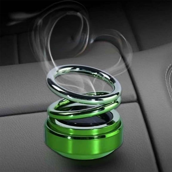 Herrnalise Car Air Freshener - Solar Powered Rotating Floating Planet Car Perfume Aromatherapy Diffuser - Gradient Car Interior Decoration Accessories Diffuser for Car Office Home Decor - Green