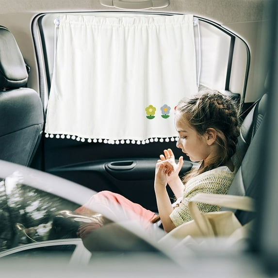 Herrnalise Car Privacy CurtainsCar Divider Curtains for Windows Car Privacy Curtains White Curtains for Car Windows Fixed by Suction Cups Detachable Wide for Sedan Windows