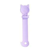 Herrnalise Cat Strip Feeder, Cat Strip Squeeze Spoon, Cat Claw Shaped Cat Food Can Spoon, Multifunctional Lickable Wet Cat Treat Dispenser for Cat Liquid Snack Cat Feeding Food Storage(Purple)