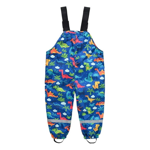 Herrnalise Child's Cartoon Sling Rain Pants For Baby Boys Girls Play Water Assault Pants