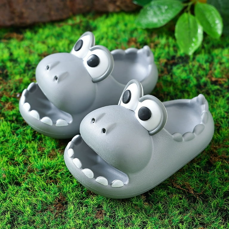 Herrnalise Children Summer Cartoon Dinosaur Slippers Baby Bathing