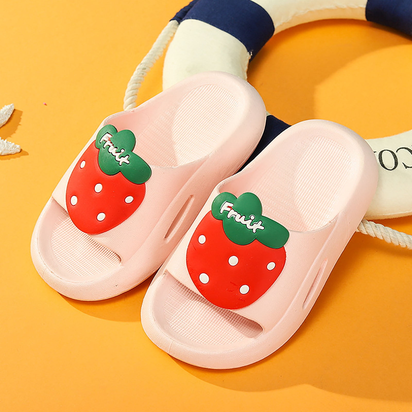 Herrnalise Children Summer Lovely Fruit Slippers Baby Bathing Shoes For Boys Girls In The ...