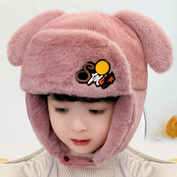 Herrnalise Children Windproof & Warm & Ear Protection & Face Protection Hat
