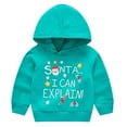 thumbnail image 1 of SDJMa Children's Print Hooded Pullover Boys And Girls Sweater Santa Claus Children's Jacket Long Sleeve Sweatshirt, 1 of 8