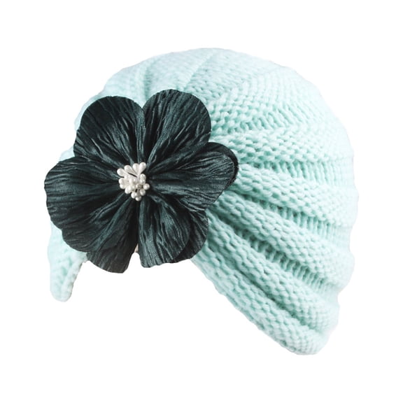 Herrnalise Children's Woolen Warm Hat Autumn And Winter Match Flower Knitted Hat