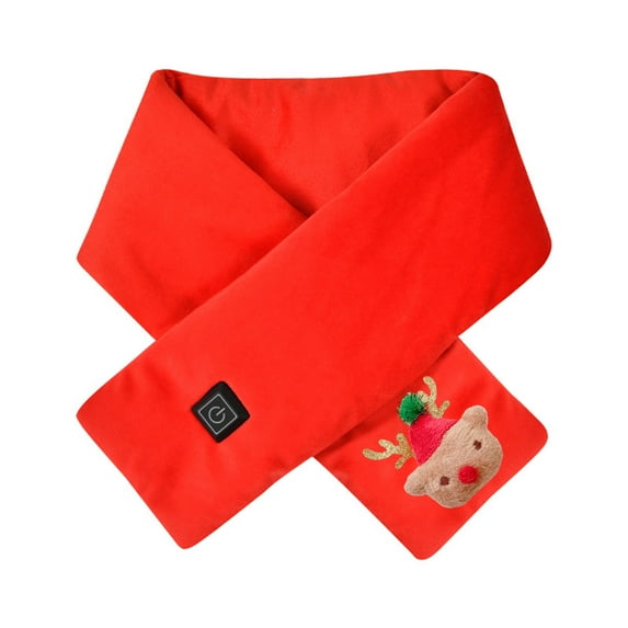 Herrnalise Christmas Neck Heating Pad-Usb Powered By Power Bank,Heated Scarf For Women/Men Heating Pad Wrap Neck Warmer (No Power Bank)