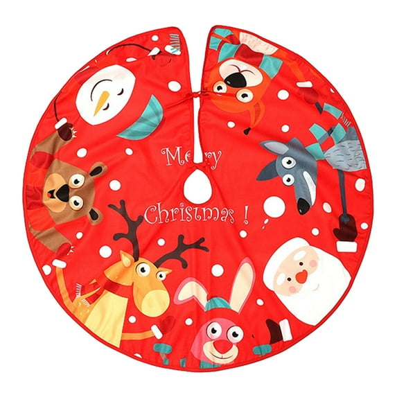 Herrnalise Christmas Ornaments Christmas Tree Skirt 80CM Printed Tree Skirt Home Christmas Tree Decoration
