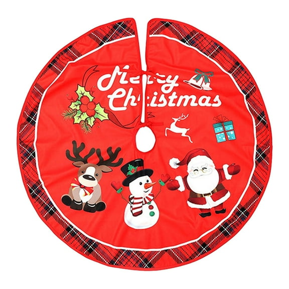 Herrnalise Christmas Ornaments Christmas Tree Skirt 80CM Printed Tree Skirt Home Christmas Tree Decoration