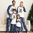 thumbnail image 1 of Holloyiver Christmas Pajamas For Family Christmas Baby Kids Child Printed Top+Pants Family Matching Pajamas Set Matching Christmas Pjs For Family Blue-Kids, 1 of 8