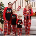 thumbnail image 1 of Herrnalise Christmas Pajamas For Family Matching Family Sets Christmas Casual Printed Top With Bottom Outfits Home Wear Matching Christmas Pjs For Family Red-Mom, 1 of 6