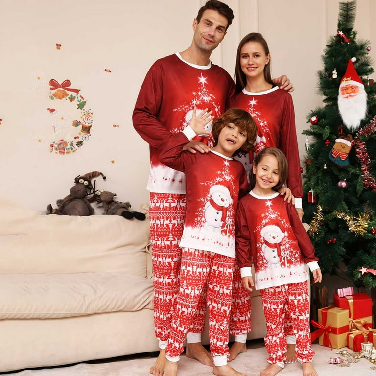 Family Christmas Pjs Matching Sets, Cozy Long Sleeve