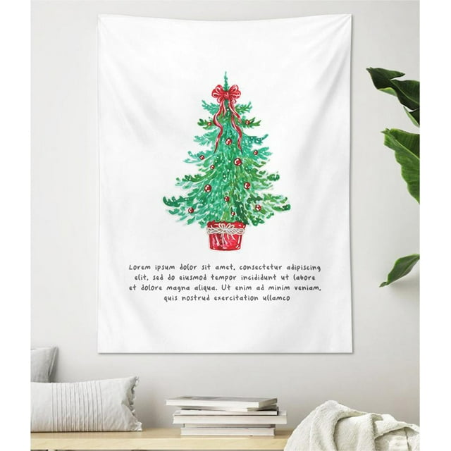 Herrnalise Christmas Tree Tapestry,Flannel Tapestry Wall Hanging