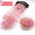 thumbnail image 1 of SDJMa Colorful Disposable Rubber Band Hair Band Kids Baby Girls Toddlers 1000pcs/set, 1 of 3