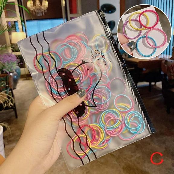 Herrnalise Colorful Doesn't Hurt Hair Rubber Hair Band Kids Baby Girls Toddlers 200pcs/set