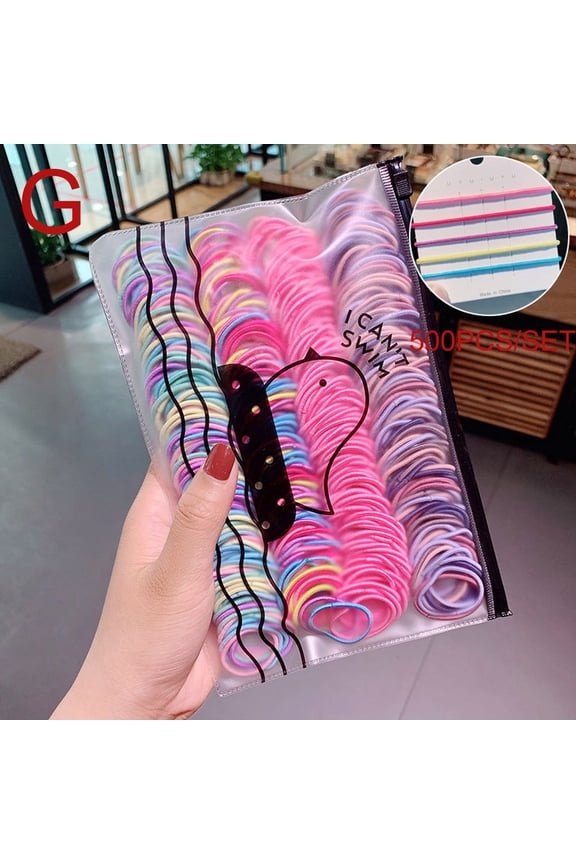 Colorful Small Rubber High Elasticity Hair Band Kids Girls Toddlers 500pcs/set