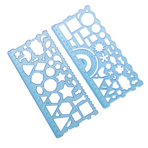 Herrnalise Creative Fun Tangram Elementary School Stationery Multifunctional DIY Puzzle Painting TemplateRuler