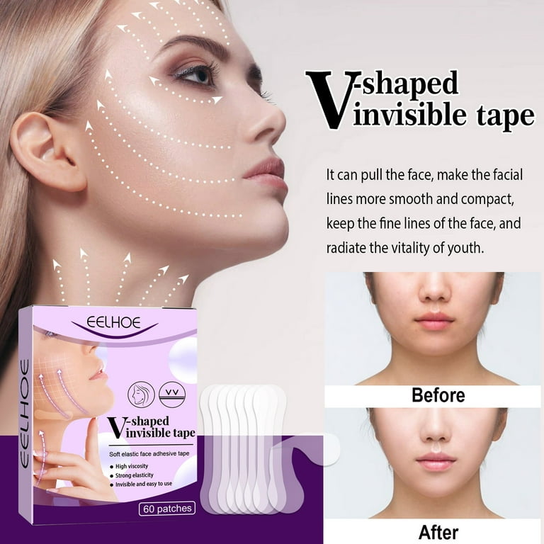 Herrnalise Face Tape,Face Lift Tape, Facelift Tape for Face Invisible,Face  Lifting Tape,Instant Makeup Face Lift Tools for Hide Facial Wrinkles Double