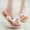 thumbnail image 1 of QISIWOLE Women's Slippers Ladies Flip Flops Flat Beach Shoes Flat Flip Flops clearance under 10 !, 1 of 5