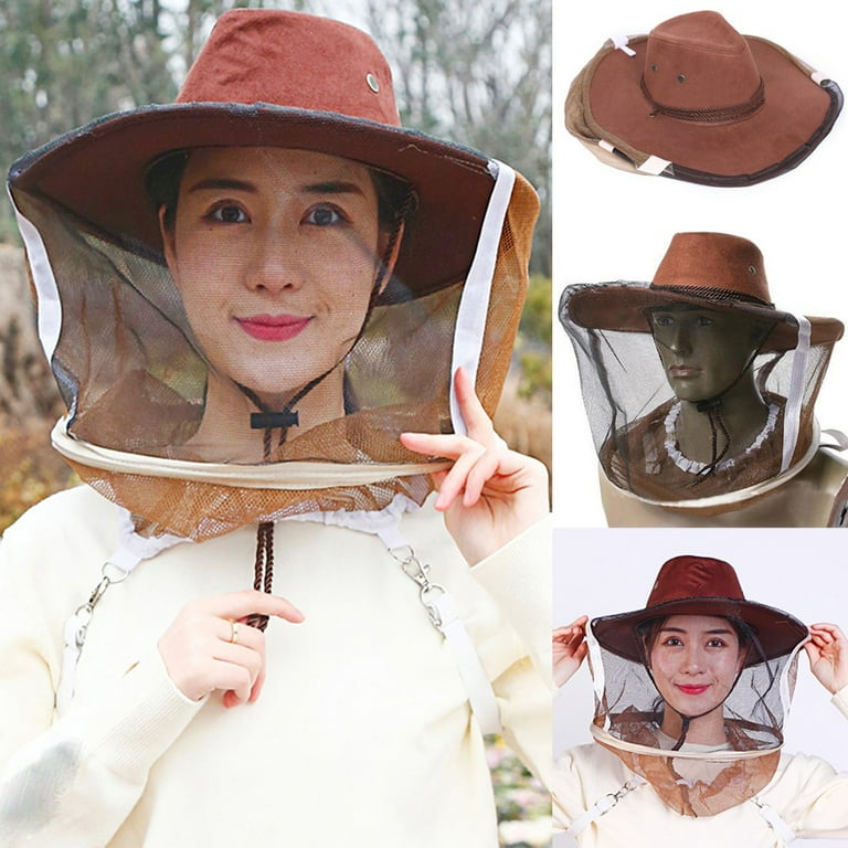Herrnalise Fashion Men Women Farmer Bee Guard Cap Protection Cap Farm Hat  Cowboy Mask