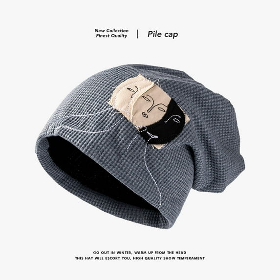 Herrnalise Fashion Winter Hats For Men And Women Pullover Women's Hooded Hats Trendy Heads Piles Of Hats Winter Street Retro Hats