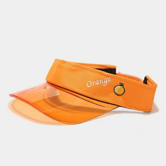 Herrnalise Fashion Women Fruit Pattern Embroidery Visor Sun Protection Peaked Hat Cap