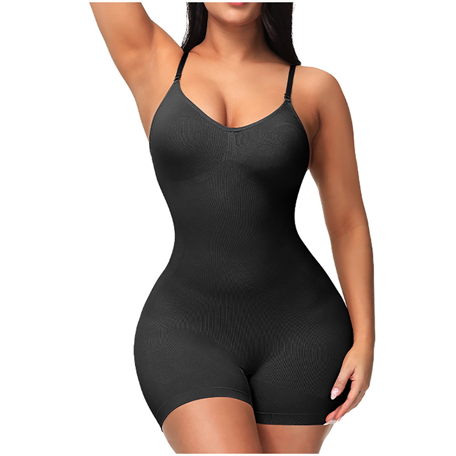 Herrnalise Firm Shapewear for Women Tummy Control Full Body Shaper Bodysuit  Lifter Corset Beige 