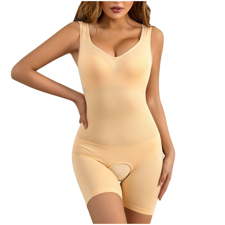 Herrnalise Firm Tummy Compression Bodysuit Shaper with Butt Lifter Ladies  Seamless One-Piece Open Crotch Body Abdominal LifterHip Underwear Stretch  Slimming Body Corset Black 