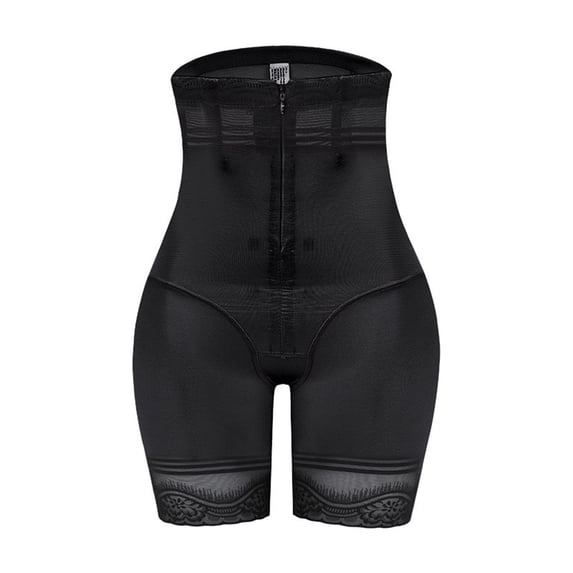 Holloyiver Firm Tummy Compression Bodysuit Shaper with Butt Lifter Women Postpartum Slimming Pants Closed Small Stomach Thin Legs Magical Shapewear Closed Belly Pants Large Size Black