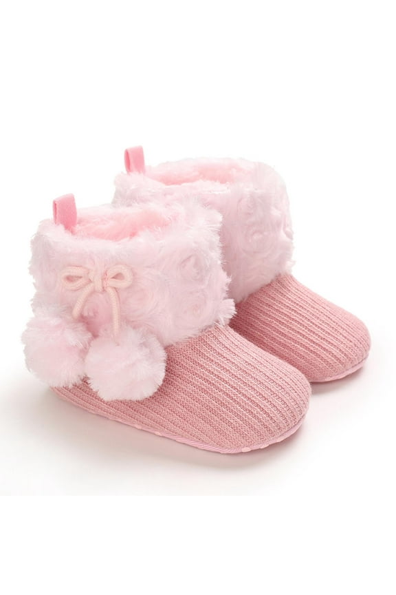 First Walker Baby Boys Girls Shoes Infant Toddler Winter Warm Footwear Bowknot Newborn Prewalker Boots summer sale