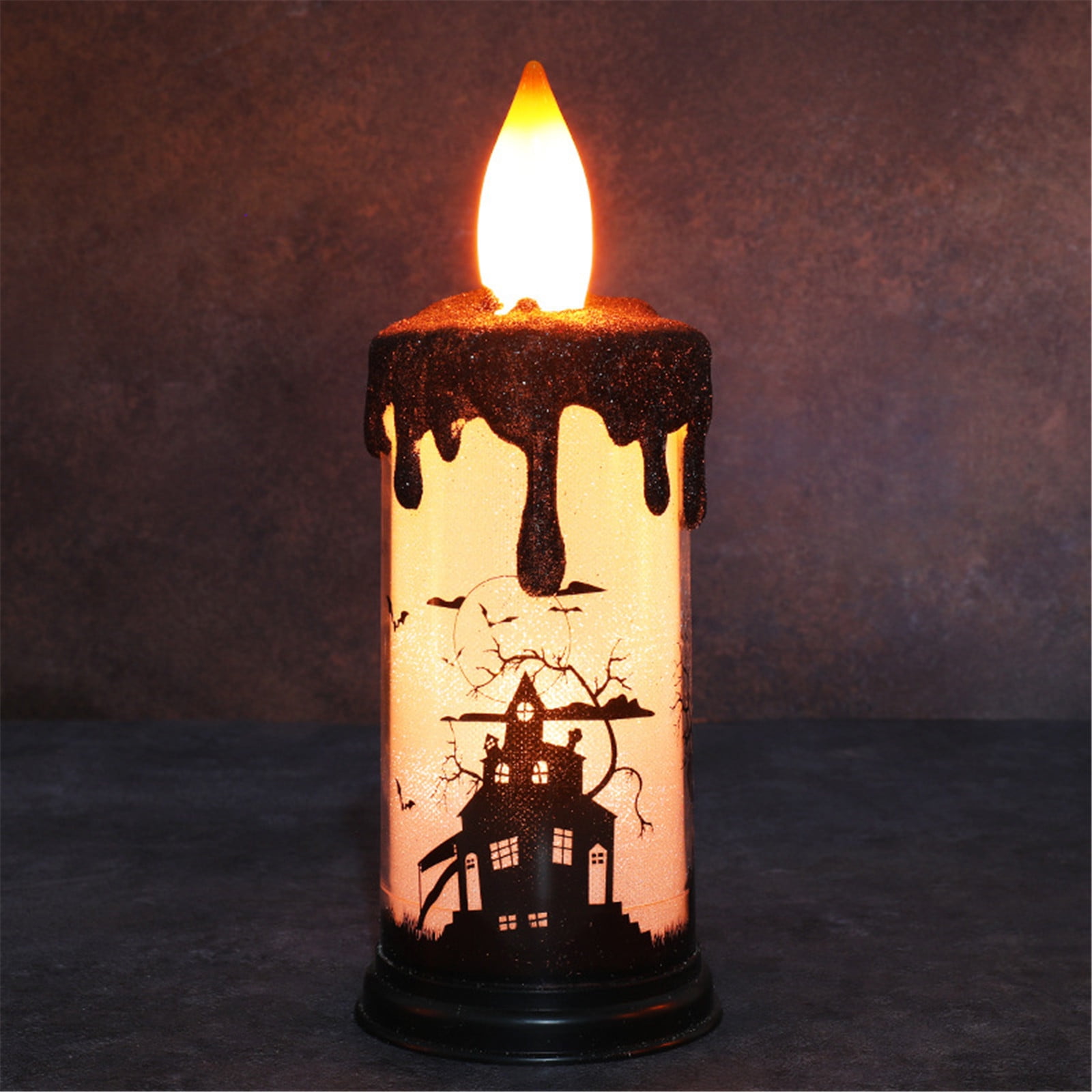 Herrnalise Flameless Flickering Candles Battery Operated,Spinning Water