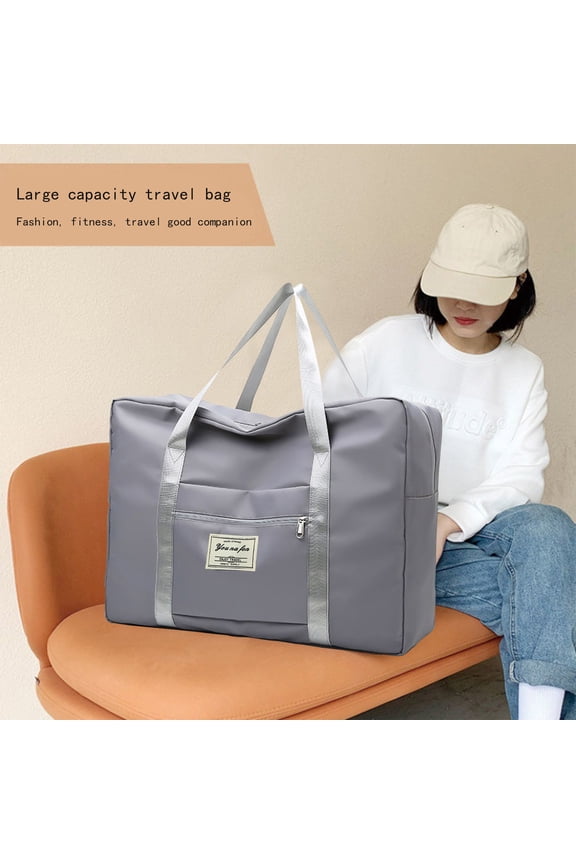 Foldable Travel Duffel Bag, Sports Tote Gym Bag, Shoulder Weekender Bags for Women Large Carry On Bag Overnight Bag Lightweight for Traveling, Yoga,Hospital